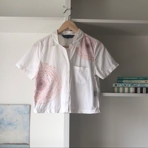 LAST CHANCE FabIndia Cropped Button Down Blouse